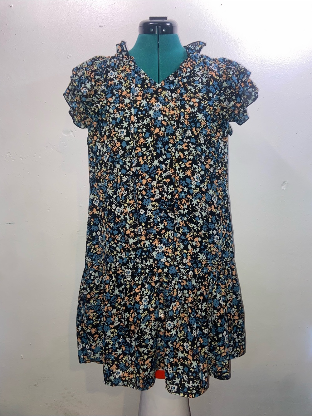 Dokotoo Cottagecore Chintz Twee Maximalist Floral Short-Sleeve Ruffle Dress